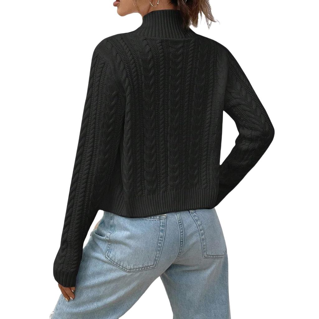 Women's Fashion Casual Cable Knit Cardigan Sweater