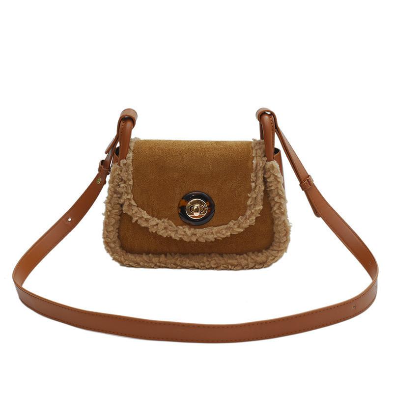 Winter Retro Handbag Women 2023 New Small Niche Versatile Crossbody Bag Fashionable Trendy Single Shoulder Small Square Bag Brown