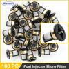100 ST Bil Bränsleinsprutare Mikro Korgfilter Reparationssats Polyester Bränsleinsprutare Mikrofilter För Honda Civic 2008 2009 2010 2011