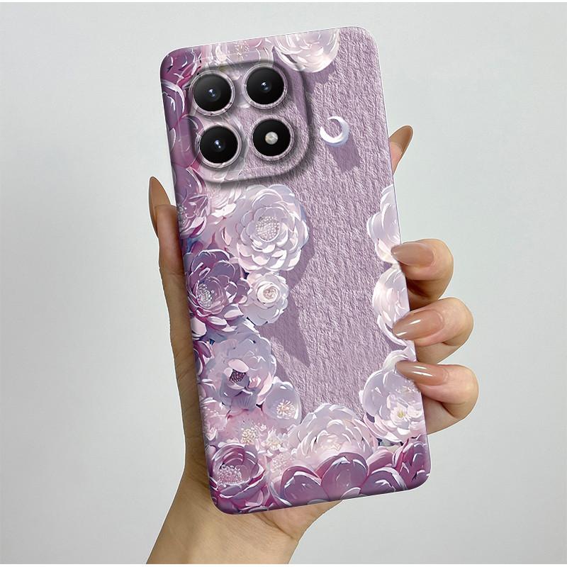 New For Xiaomi 15T Pro 15TPro Xiaomi15TPro Phone Case Aesthetic Pretty Butterfly Flowers Soft Silicone Shockproof Back Cover