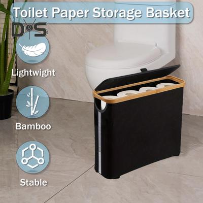 Toilettenpapier-Aufbewahrungskorb mit Deckel, großes Fassungsvermögen, atmungsaktiv, leicht zu reinigen, zusammenklappbares Design, Toilettenpapierhalter, Spender, Aufbewahrungs-Organizer