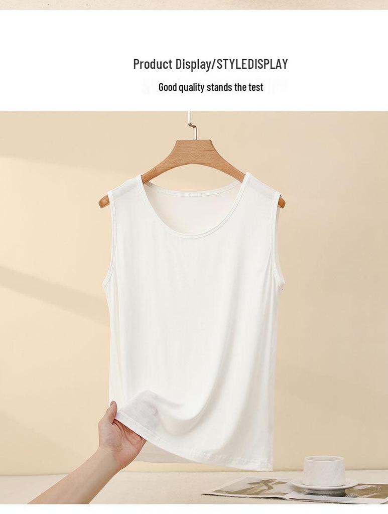 Modal Plus Size Women’s Sleeveless Camisole Vest – Spring/Summer Loose Fit