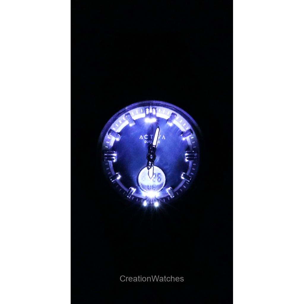 INVICTA Activa Analogique Numérique Bracelet en Polyuréthane Thermoplastique Bleu Cadran Nacre Mouvement Quartz ACW2125-001 Montre Unisexe