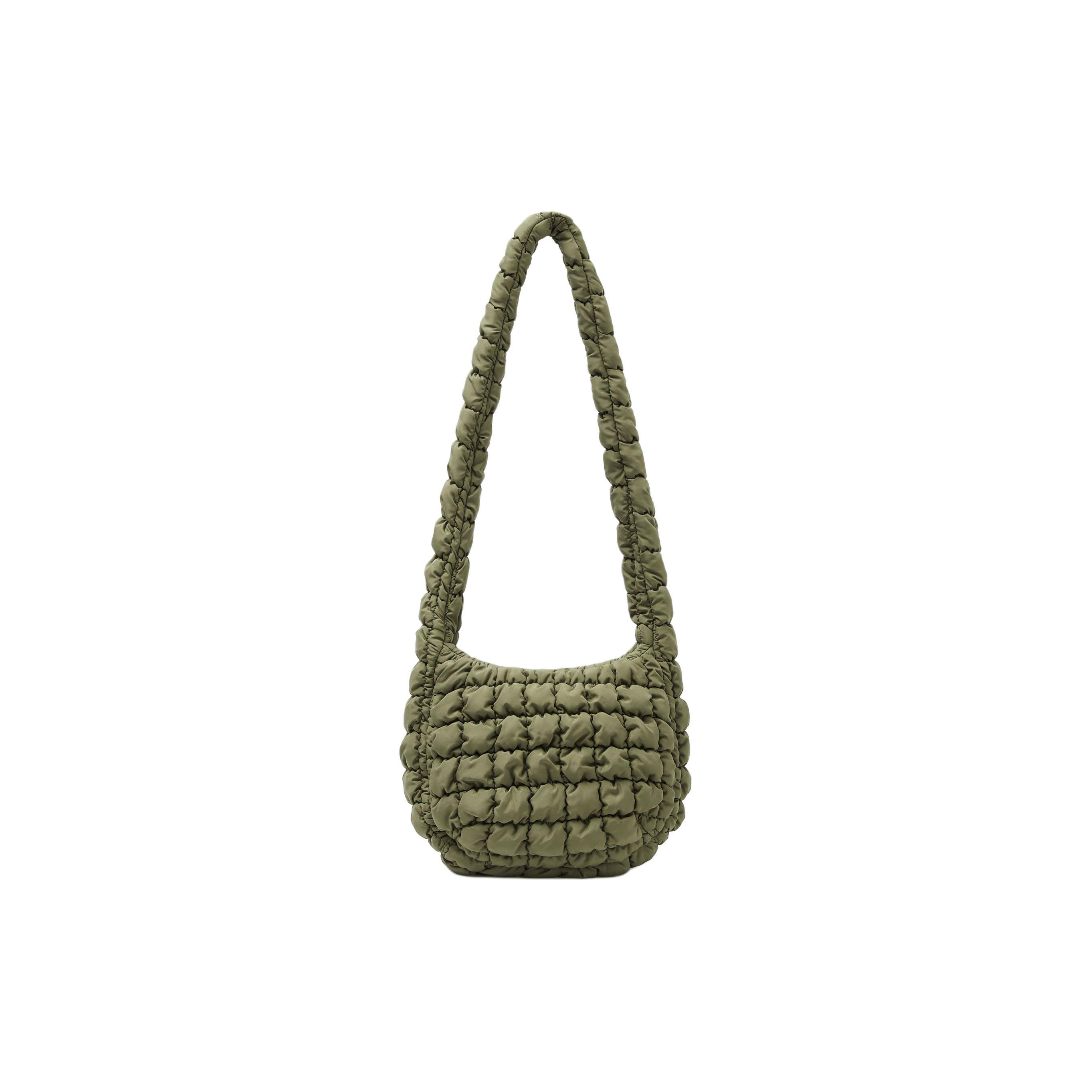 Cos Iconic Quilted Texture Polyester Messenger Cloud Bag Medium Women bags Khaki-Green 1213736005 Khaki Green