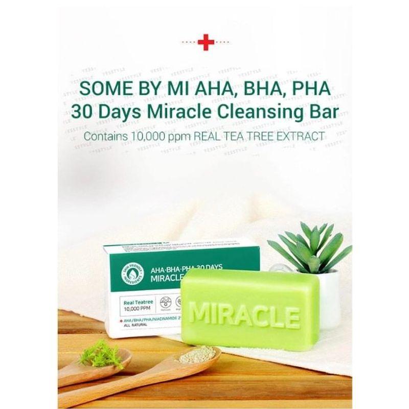 SOME BY MI AHA, BHA, PHA 30 Days Miracle Cleansing Bar 1pc