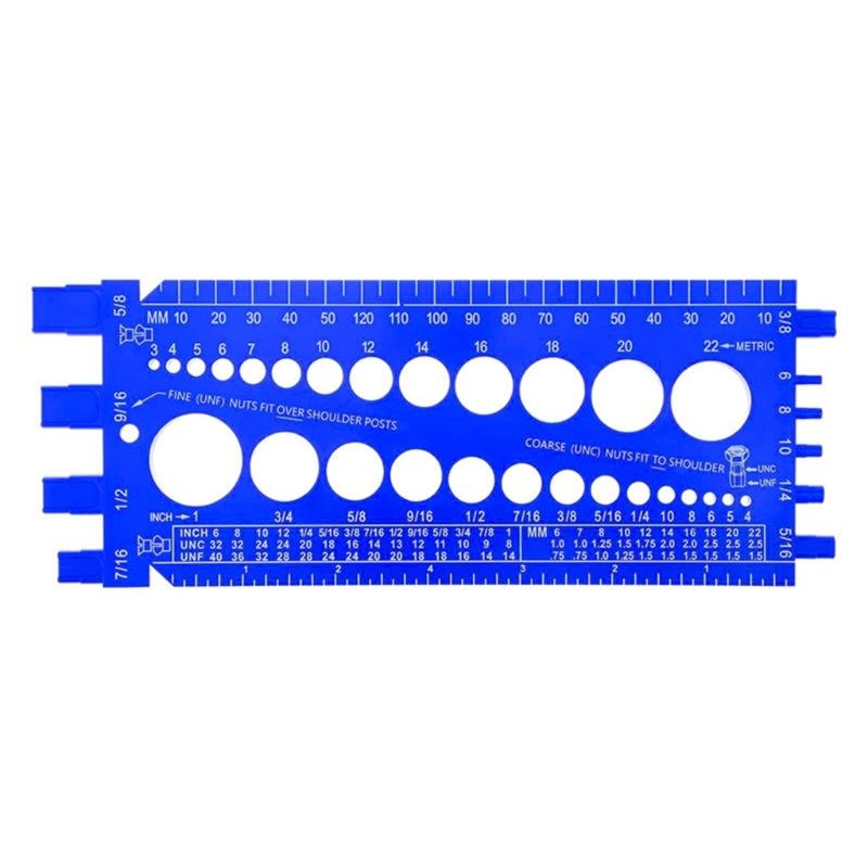 Verificator de filet pentru șuruburi Instrument de măsurare Instrument de măsurare Tester de măsurare filet și metric pentru verificare șurub piuliță