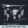 For TOYOTA Hilux    2024 Car Center Console Media Dashboard Navigation TPU Anti-scratch Protector Interior Film