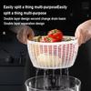 Automatic Salad Spinner Wet Separation Drain Basket Automatic Fruit Vegetable Dryer  Kitchen