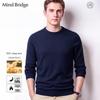 Mind Bridge Men's Pure Wool Crew Neck Pullover Sweater