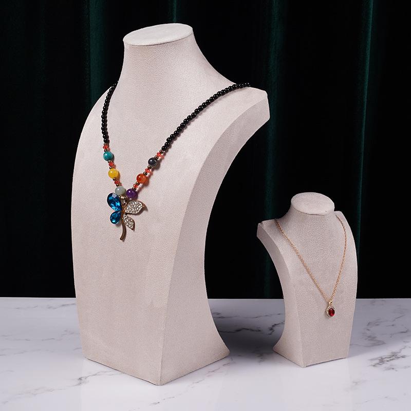 Flannel Necklace Display Stand for Jewelry Photography and Live Showcases