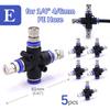 6-type 6mm Low-pressure Misting Nozzles Fine Atomization Sprayer Garden Irrigation Cooling Humidification Quick Insert Slip Lock