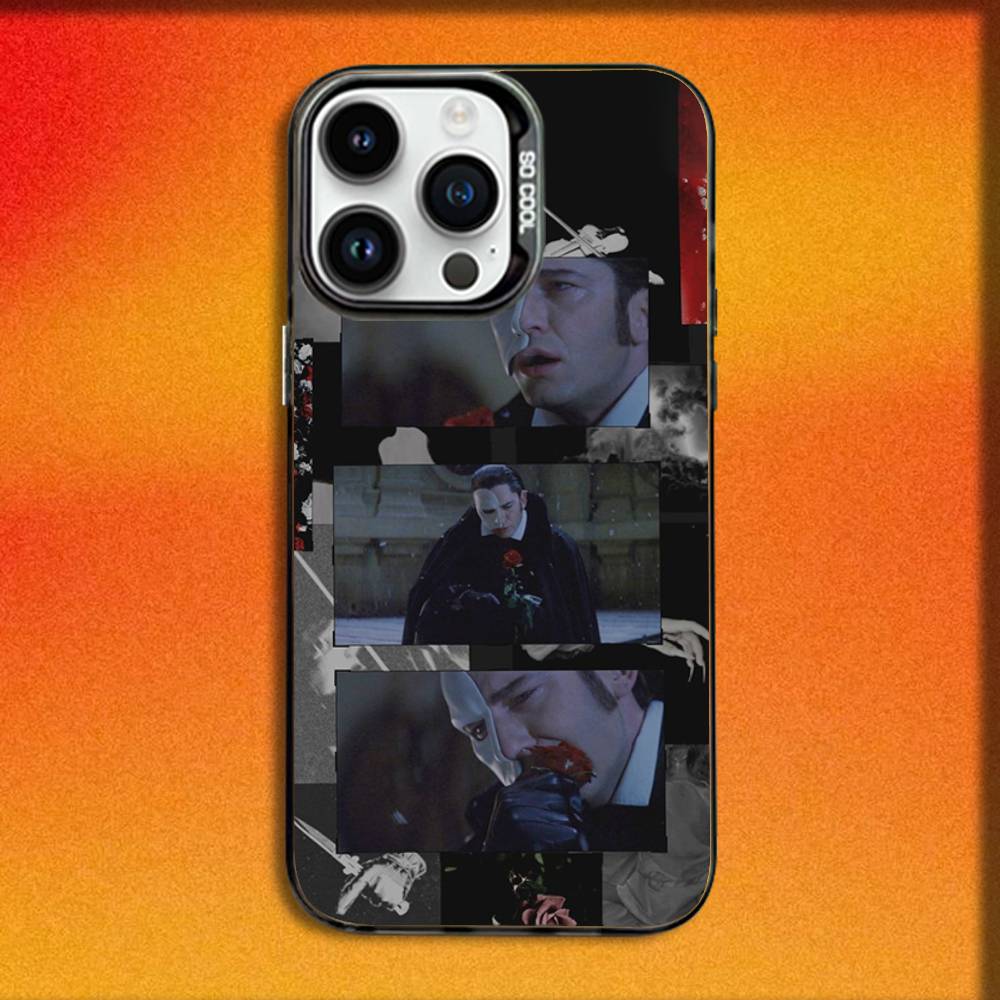 Чехол для телефона P-Phantoms Of the Opera для iPhone 16,15,14,13,12,11,Mini,Pro,E,MAX Черный Конфетный Матовый Ударопрочный Чехол iPhone15pro