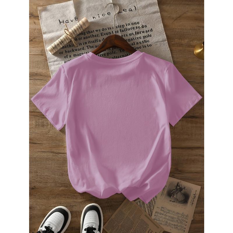 A581[Colorful Floral Skull Print Round Neck Short Sleeve T-Shirt]