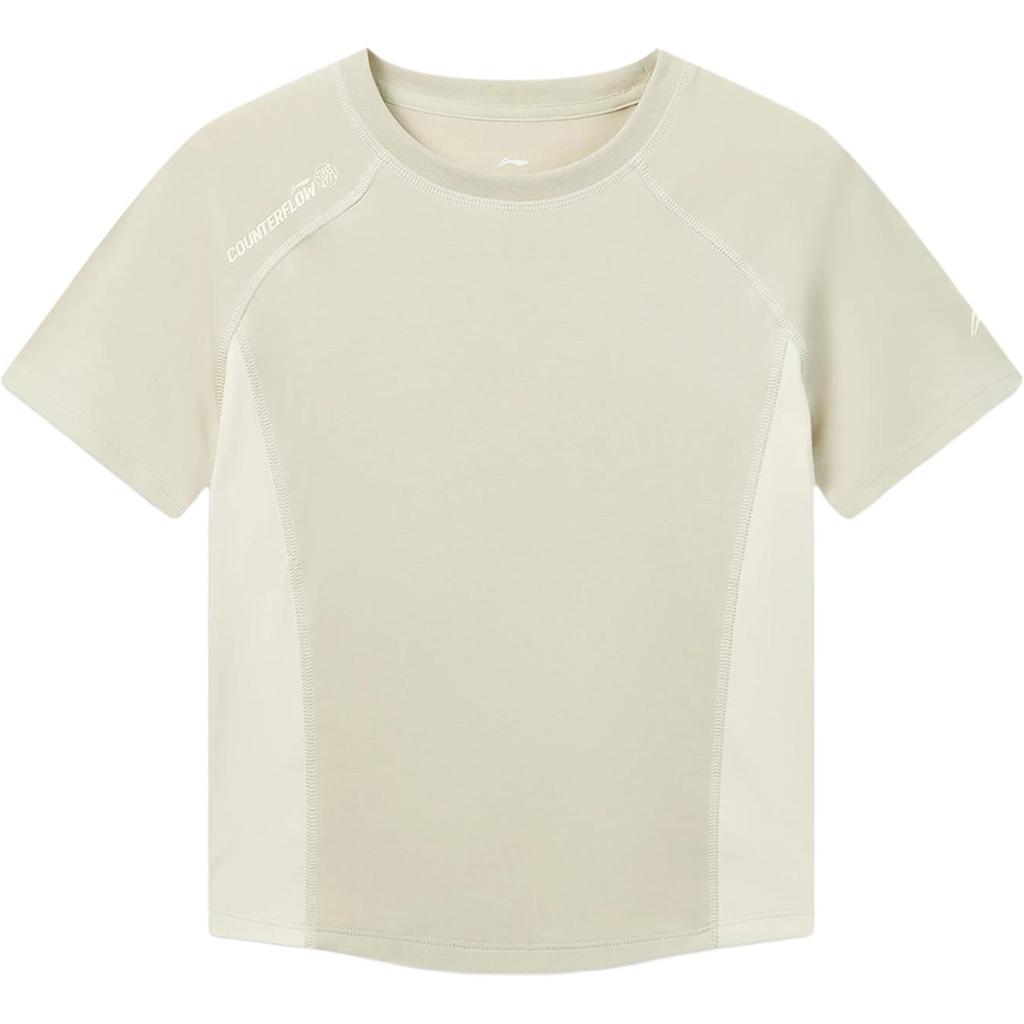 Li-Ning Outdoor CF Color Block Slim Fit Round Neck Short Sleeve T-Shirt Women Tops ATSW758-5