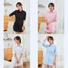 Streetwear Shirt For Women With Spliced Polyester Cotton Fabric Spring Casual Style