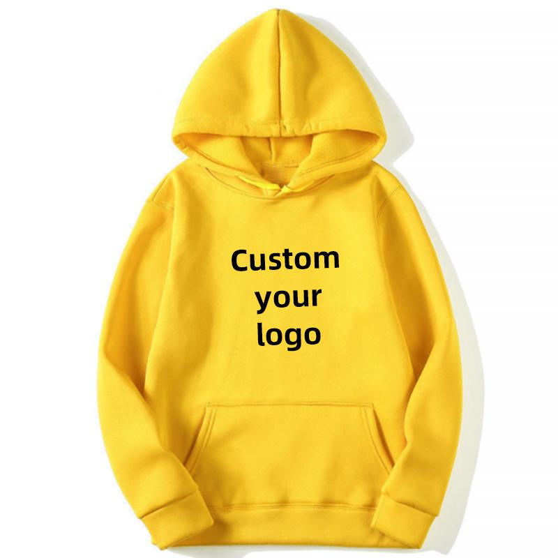 Men and Women DIY10 Printed Hooded Sweatshirt Loose Pullover Spring Autumn Winter Cotton Customize your logo Hoodie (S-4XL)