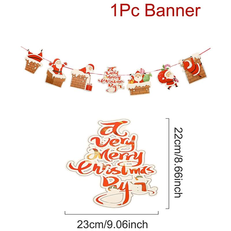 Christmas Banner Garland Merry Christmas Decoration For Home 2025 Xmas Tree Ornaments Gifts Navidad Noel Happy New Year 2025