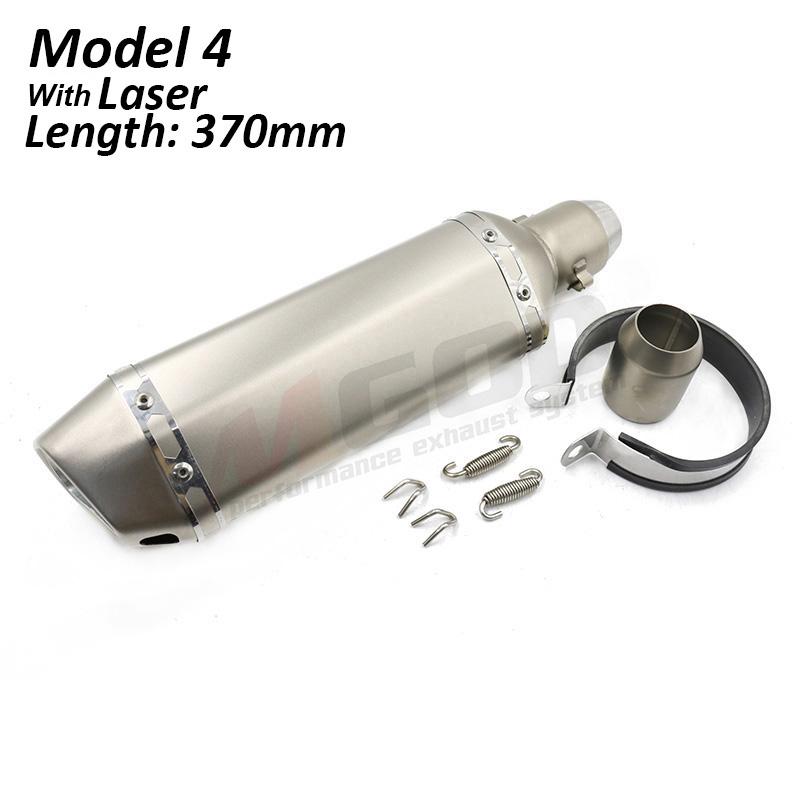 Universal Motorcycle Exhaust Pipe 51mm DB Killer Escape Moto Racing Modified Pit Bike For Kawasaki Z650 Ninja400 Versys 650 MT09