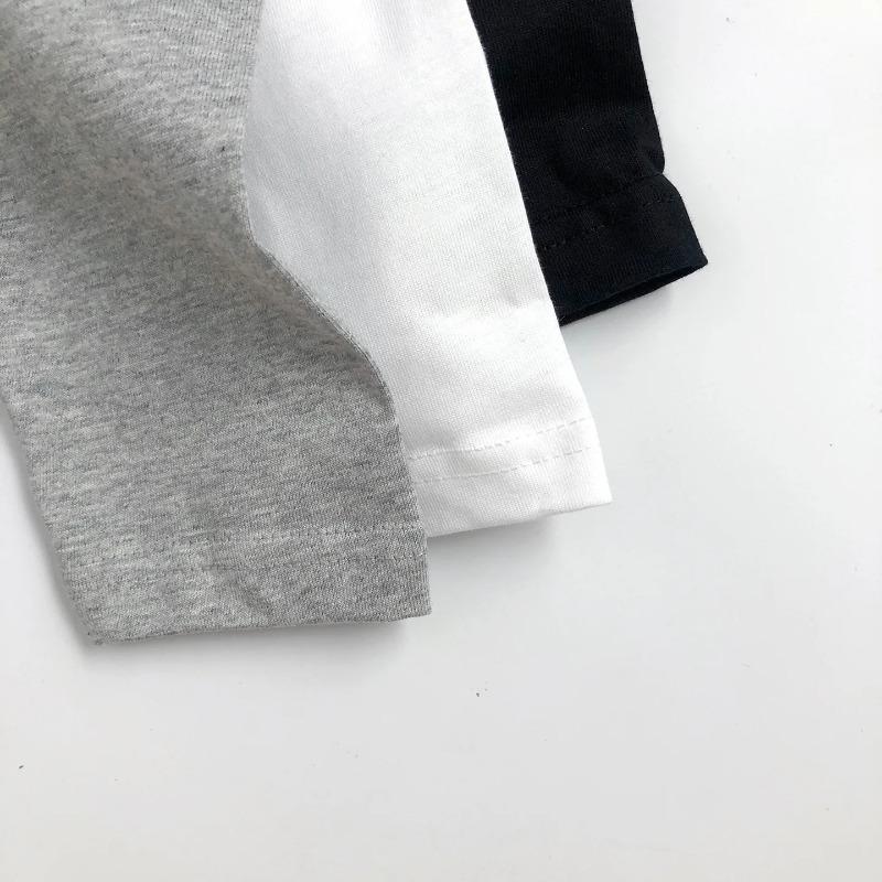 Autumn Kids Solid Color Long Sleeves Loose Basic T-Shirt Boys Girls Korean Soft Children Clothes