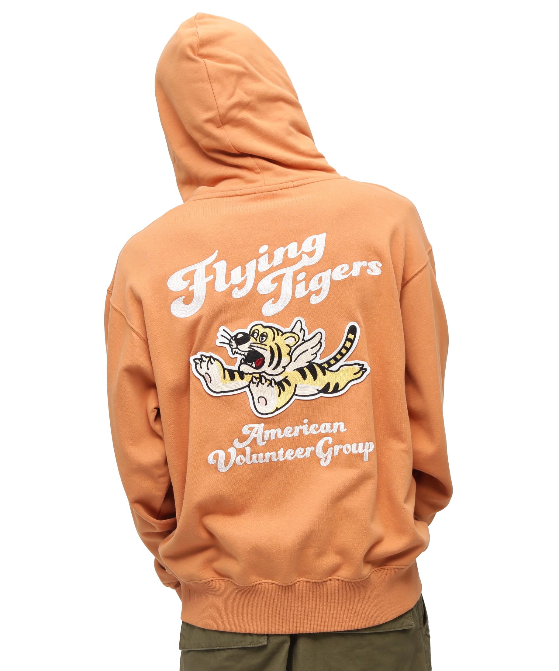 AVIREX FLYING TIGER PULLOVER PARKA men s XL 150 orange 783-5231010