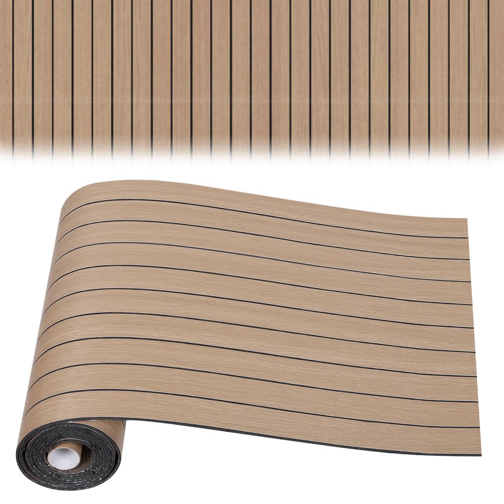 Wood Slat Wallpaper PVC Self Adhesive Wood Wallpaper 118x15.7in Artificial Wood Slat Panel Self Adhesive Soundproof 3D Wallpaper