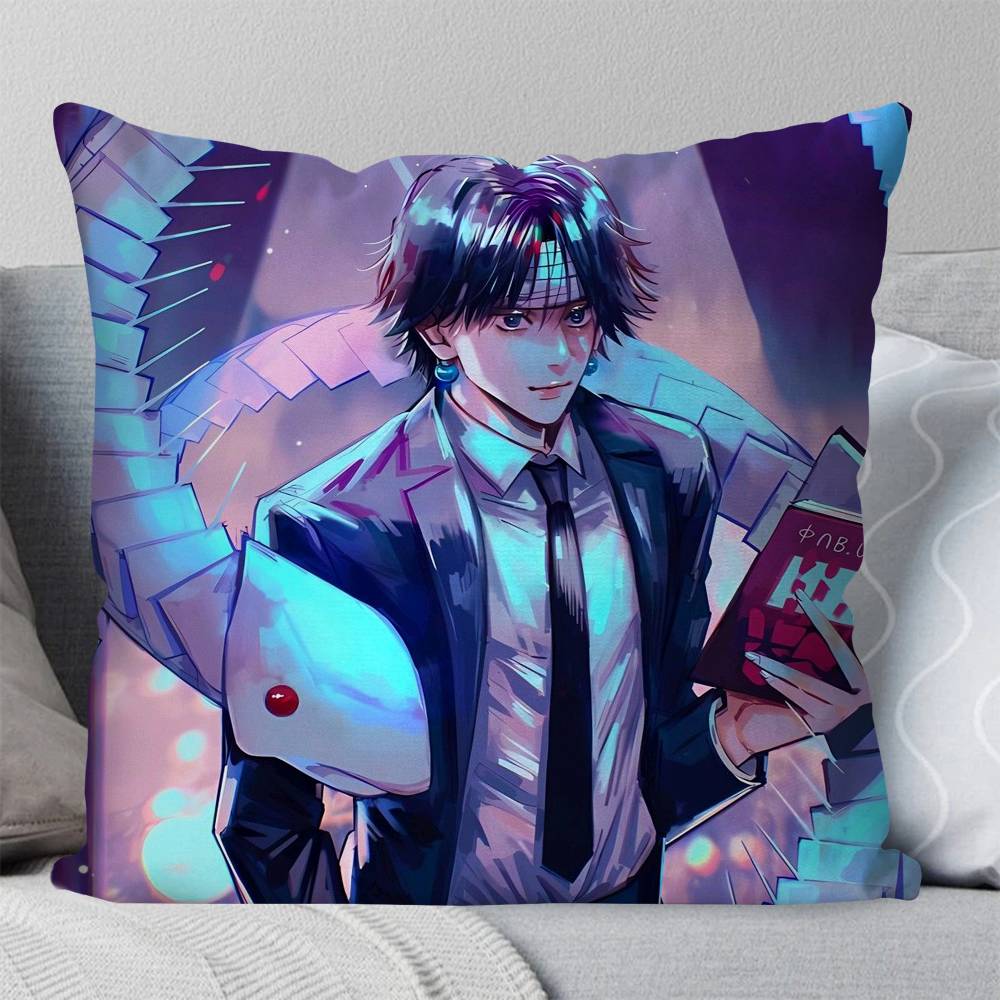 Chrollo Lucilfer Anime HHUNTER X HUNTER Pillow Case Fashion Square Pillowcase Bedroom Sofa Room Ins Decoration Leisure