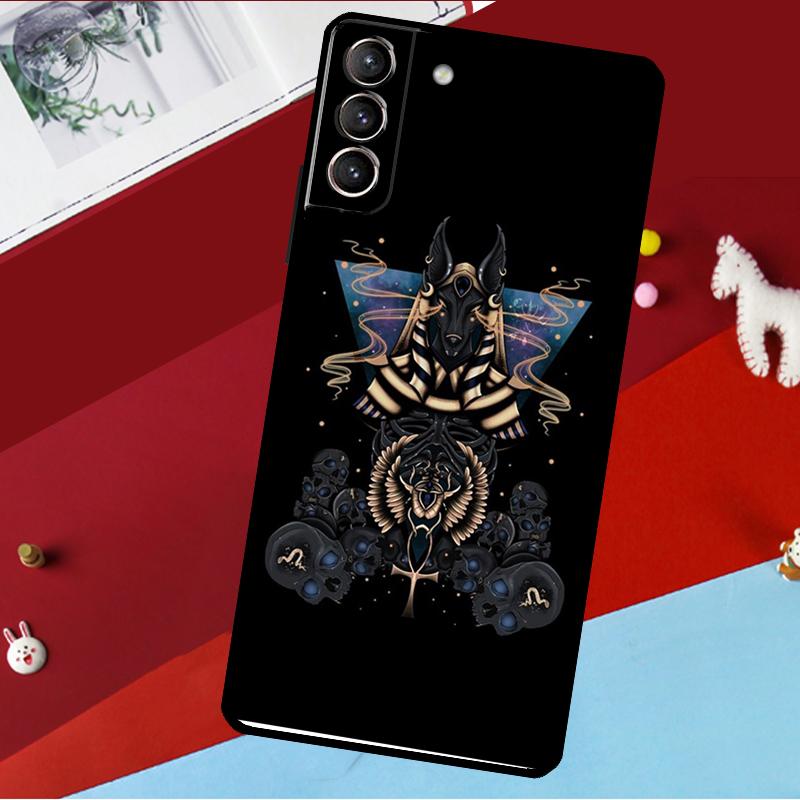 Egipto Nefertiti Anubis Ankh Funda Para Samsung Galaxy S26 S25 S24 S21 S22 S23 Ultra S10 Plus S20 FE S25 FE Funda de Teléfono