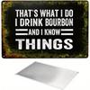 Bourbon Rules Metal Sign Vintage Style, Funny Gift for Men, Bar & Home Decor