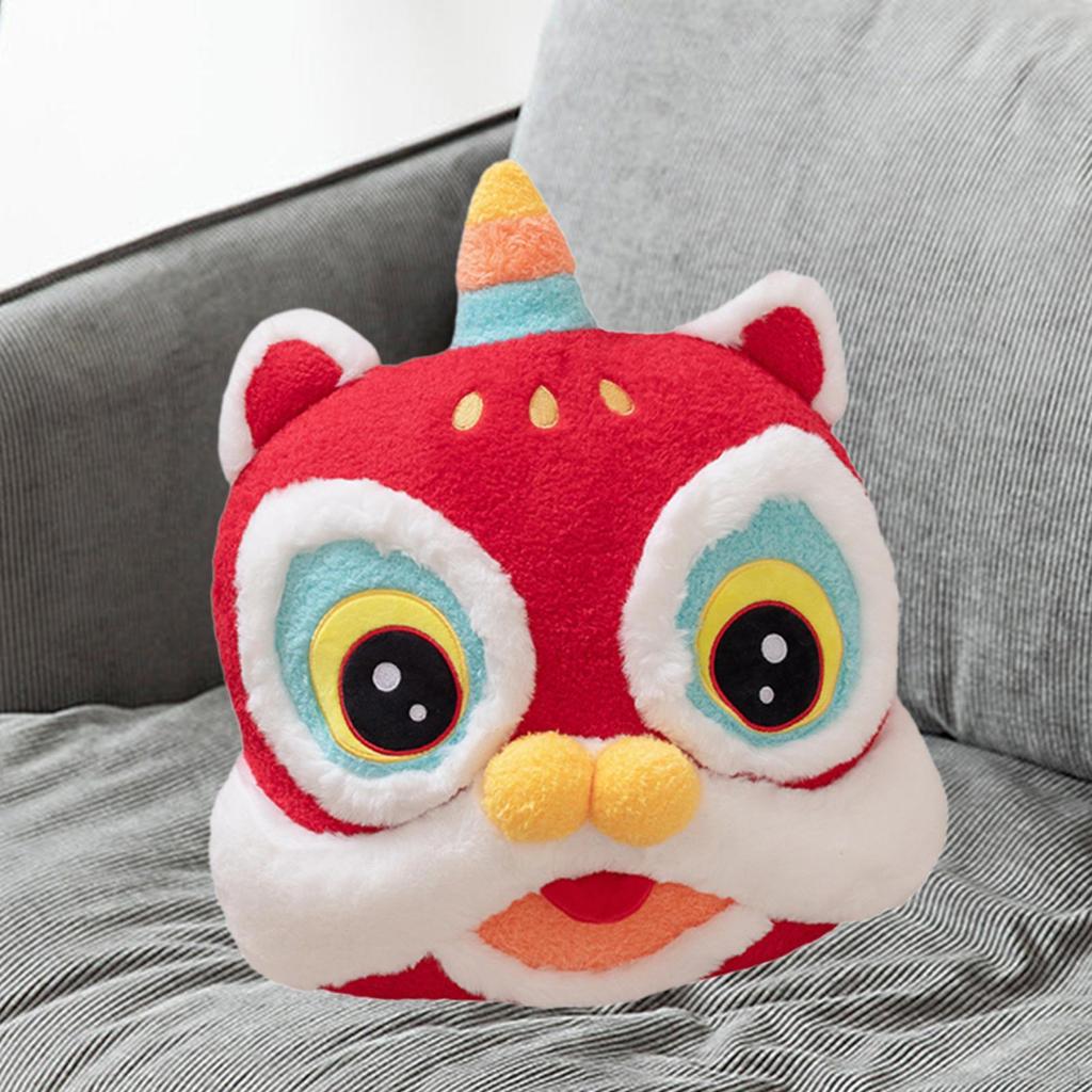 Chinese Year Pillow Lunar Decoration Decor Cartoon Cute Gift for Kids Holiday Party
