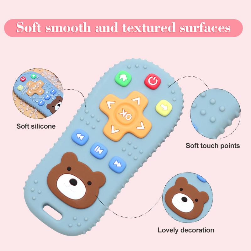 Baby Teethers Remote Control Shape Silicone Molar Chewing Toys Silicone Teething Toys Infant Baby Gifts Newborn Accessories