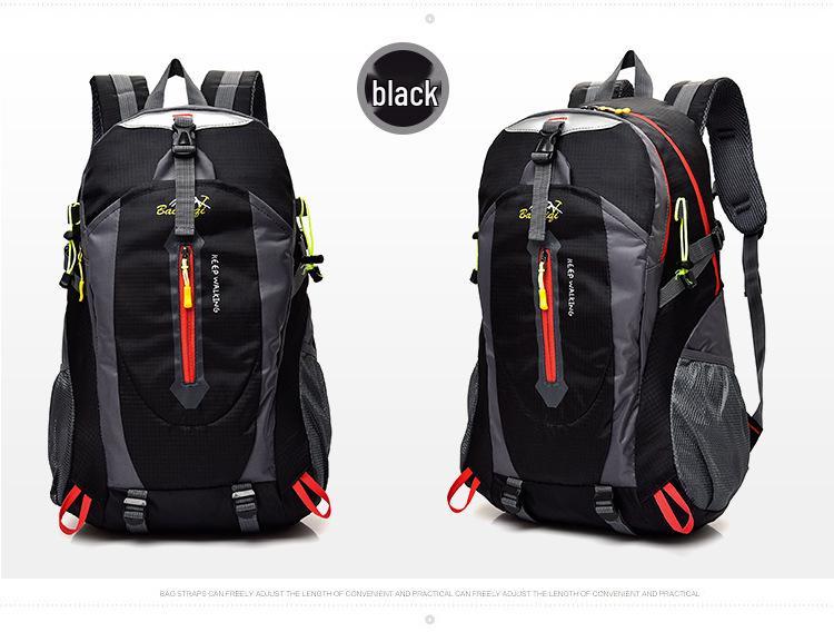 Men's Water-Resistant Lightweight Mountaineering Backpack - High Capacity, Durable, Dual-Shoulder Design for Outdoor and Casual Sports