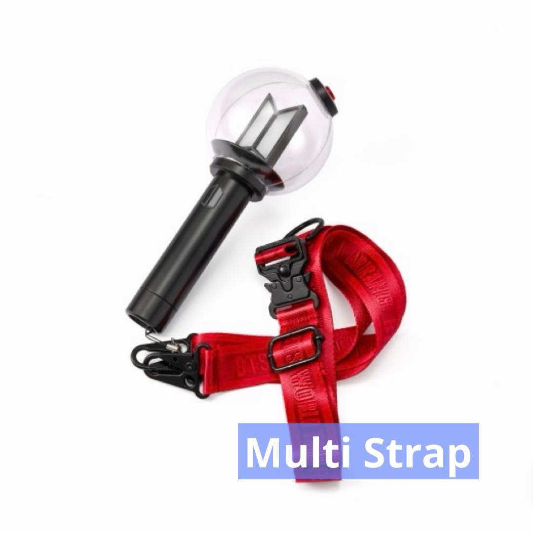[USED] BTS ARIRANG Pop-up Korean Light Stick with Multi-Strap (Red)