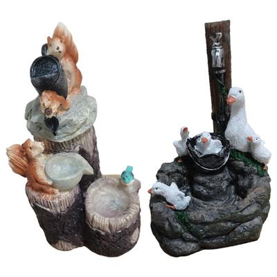 Kreativní zvířecí fontána socha zahradní figurky vtipná dekorace