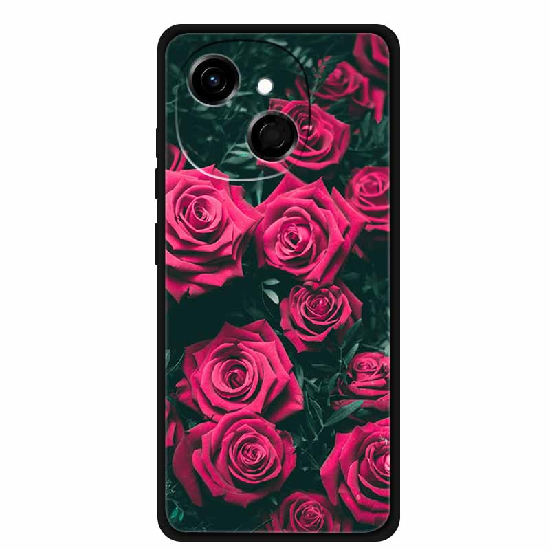 For Tecno Spark 40C Case Soft Black TPU Silicone Back Shockproof Cover for Tecno Spark40C 40 C Case Pop 10 Pro Butterfly Funda