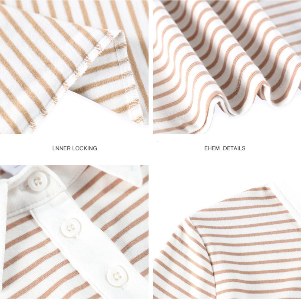 Γυναικεία Λεπτά Casual Πουκάμισα Harajuku Σέξι Μπλούζα με Πέτο Γυναικείο Καλοκαιρινό Βαμβακερό Κοντομάνικο Μπλούζα με Ριγέ Μπλούζα