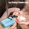 Pink Practical Ear Picking Tool Led Thumb Light Picks Supplies Removing Wax Rechargeablethree-Level Brightness Earpick Lamp