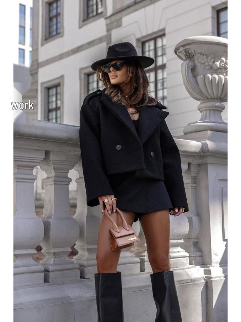 2024 Women's Winter Fashion British Suit Collar Wool Coat