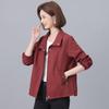 Spring/Autumn 2025 Women's Plus Size Loose Trench Coat - Fashionable Short Jacket for Middle-Aged Moms