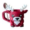 Reindeer Ice Cream Pint Holder with Spoon Slot Thermal Protection Cup Coaster Animal Shape Christmas Ice Cream Cup Holder