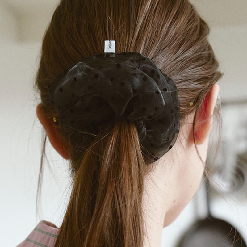 Marchen Dot Organza Scrunch_2color