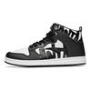 Anta High-Top Skate Shoes With Slip Resistance And Shock Absorption Men Skate Shoes Black White 91648060-3