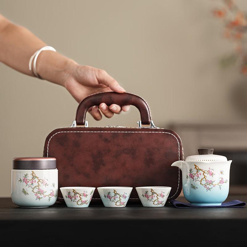 Chuangjing Wisteria Floral Tea Set