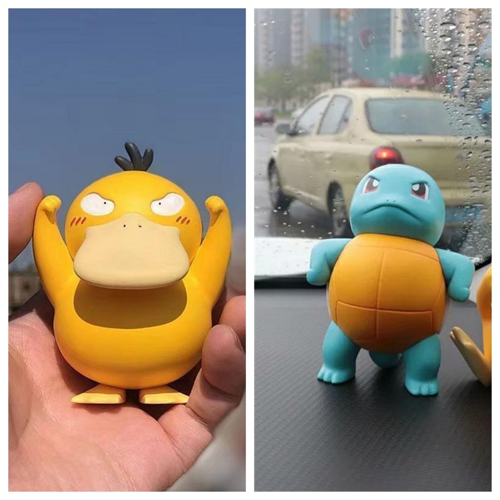 Pokemon Psyduck Figure Anime Peripheral Cute Duck Handmade Model Desktop Decoration Car Ornament Collect Toy Doll Gift PVC Kid Friendly Entertaining