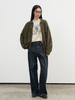 Generalidea Unisex Hairy Zip-Up Collared Cardigan [Khaki] / Sbe4U04009