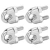 4pcs 9/16 Inch M14 Stainless Steel Wire Rope Cable Clip Clamp U Bolt Saddle Fastener