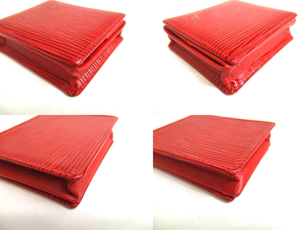 Authentic LOUIS VUITTON Epi Red Leather Coin Purse Porto Monnaie Boite #a329  Refurbished