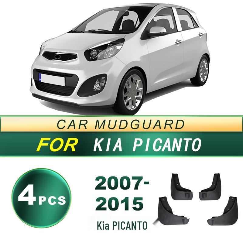 

Fits 07-15 Kia Picanto: Soft Rubber Mud Flaps - No-Drill Car Tire Guards & Accessories.