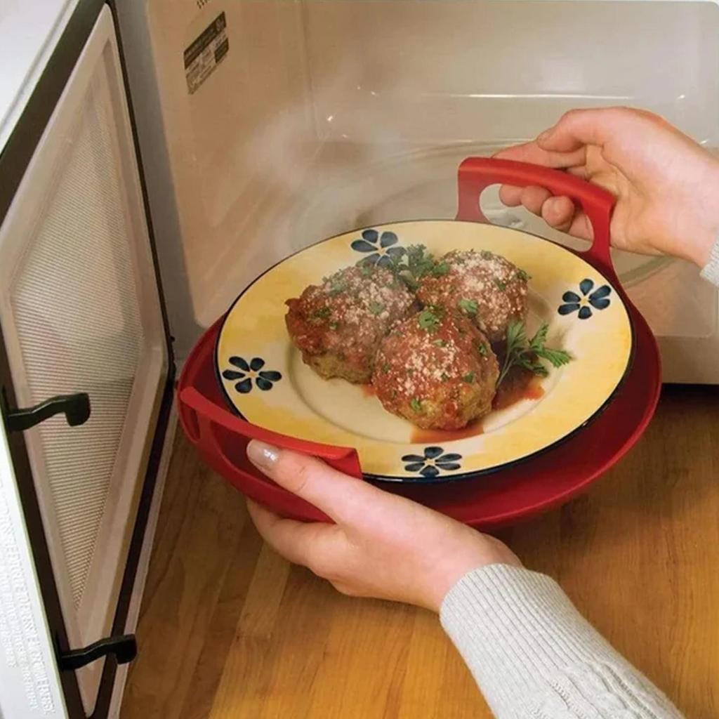 Microwave Plate Tray Durable Anti-deformed Microwave Plates Holder Home Cooking Supplies Microwave Cool Steam Holder