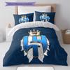Al-Hilal Saudi FC Pattern Bedding,Quilt Set Quilt Cover Pillowcase Home Birthday Gift(1 * duvet cover + 2 * pillowcase, without core)