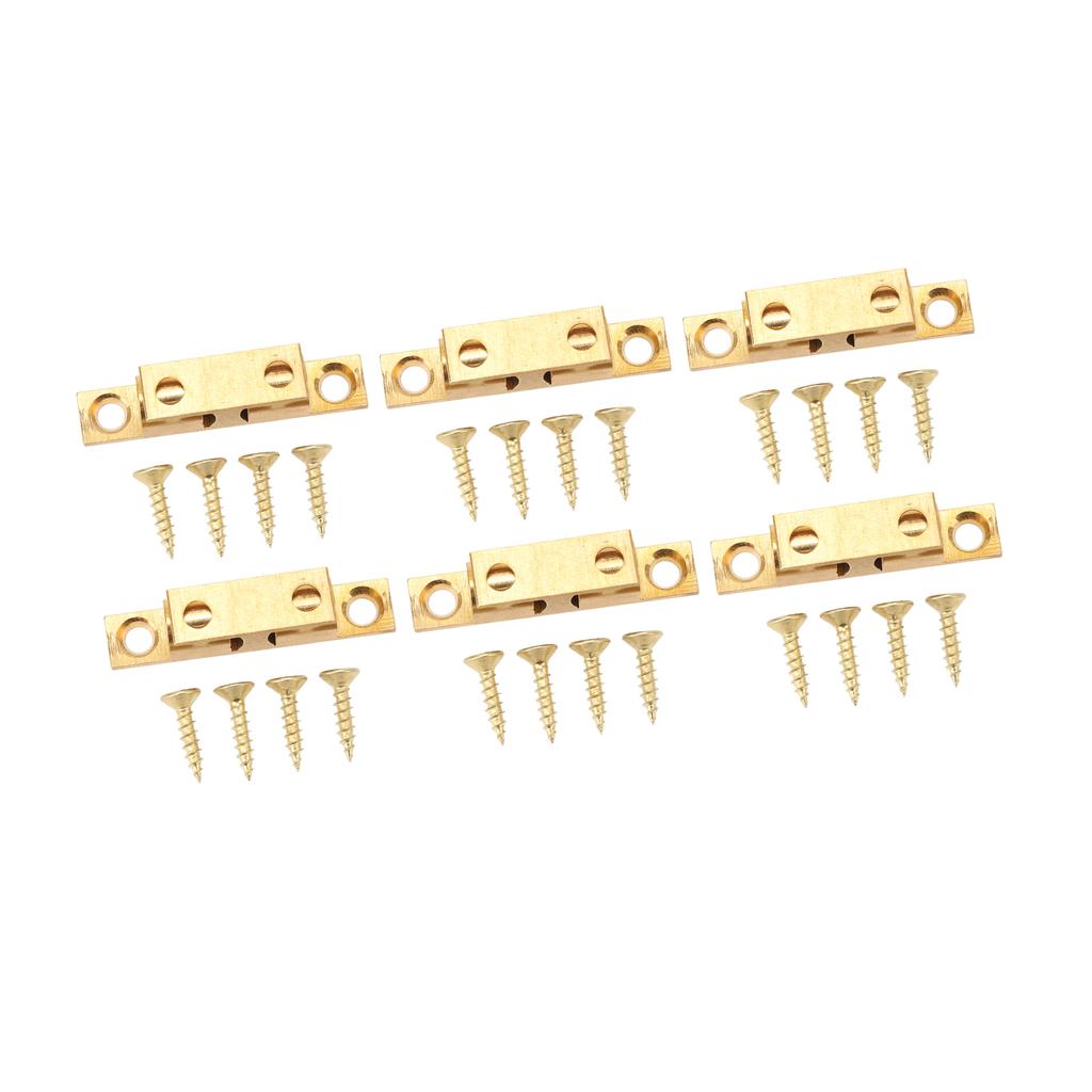 6 Set Cabinet Door Catch Brass Cabinet Door Closet Ball Tension Catch Latch with Gold Screw for Most Cabinets 50mm 2in